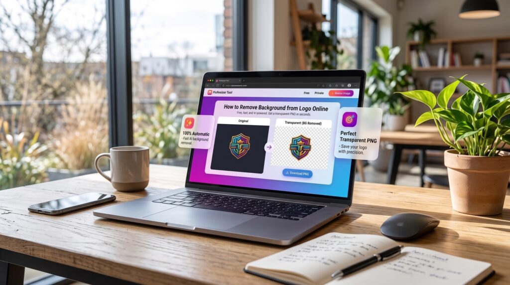 How to remove background from logo online: step-by-step guide using the free PicResizer Tool background remover